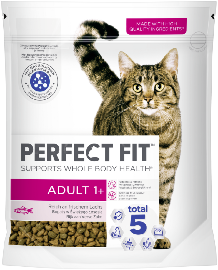 PERFECT FIT Katzen-Trockenfutter Adult 1+ mit Lachs